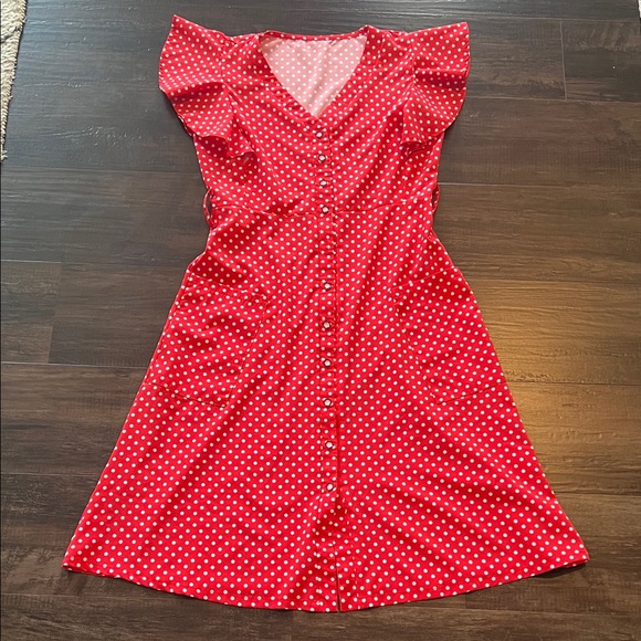 Dresses & Skirts - Red Polka Dot Dress